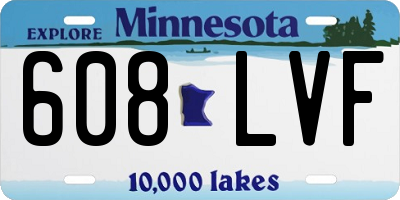 MN license plate 608LVF