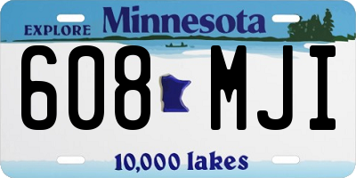 MN license plate 608MJI