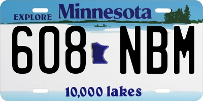 MN license plate 608NBM