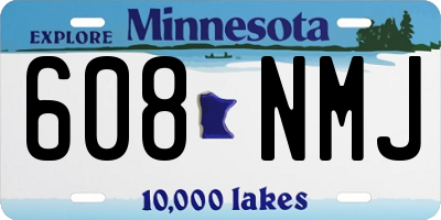MN license plate 608NMJ