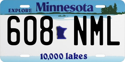 MN license plate 608NML