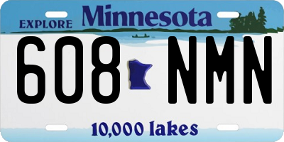 MN license plate 608NMN