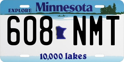 MN license plate 608NMT