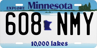 MN license plate 608NMY