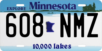 MN license plate 608NMZ