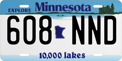 MN license plate 608NND