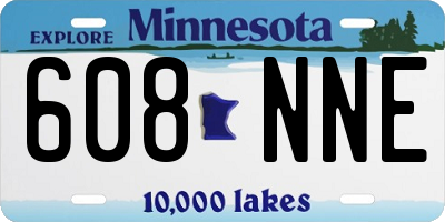 MN license plate 608NNE
