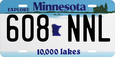 MN license plate 608NNL