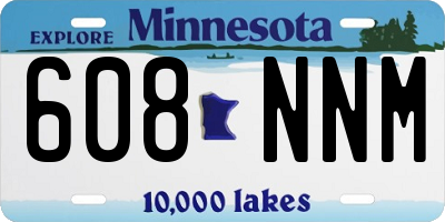 MN license plate 608NNM