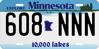 MN license plate 608NNN