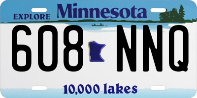 MN license plate 608NNQ