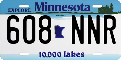 MN license plate 608NNR