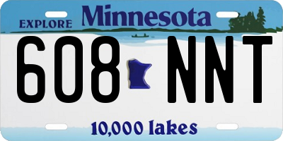 MN license plate 608NNT