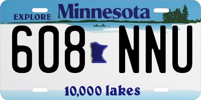 MN license plate 608NNU