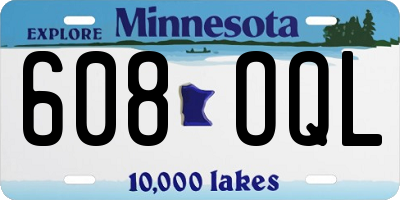 MN license plate 608OQL