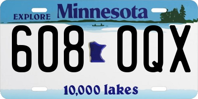 MN license plate 608OQX
