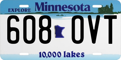 MN license plate 608OVT