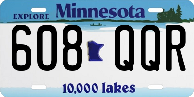 MN license plate 608QQR