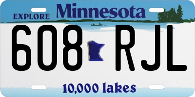 MN license plate 608RJL