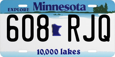 MN license plate 608RJQ