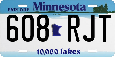 MN license plate 608RJT