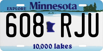 MN license plate 608RJU