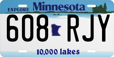 MN license plate 608RJY