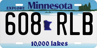 MN license plate 608RLB