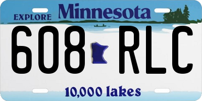 MN license plate 608RLC