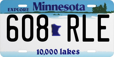 MN license plate 608RLE