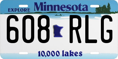 MN license plate 608RLG
