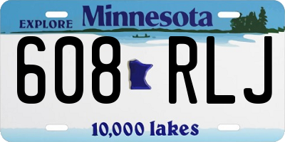 MN license plate 608RLJ