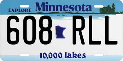 MN license plate 608RLL