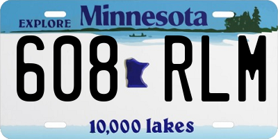 MN license plate 608RLM