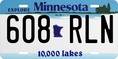 MN license plate 608RLN