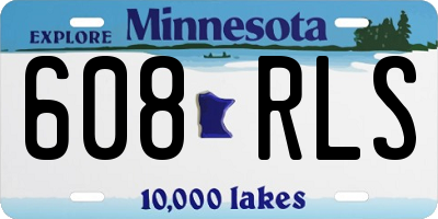 MN license plate 608RLS
