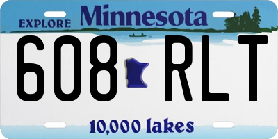 MN license plate 608RLT