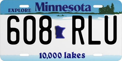 MN license plate 608RLU