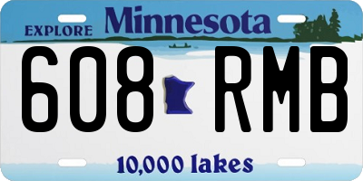 MN license plate 608RMB