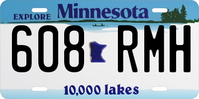 MN license plate 608RMH