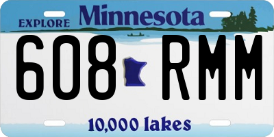 MN license plate 608RMM