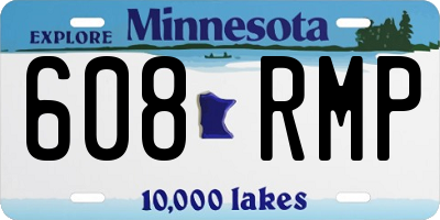 MN license plate 608RMP