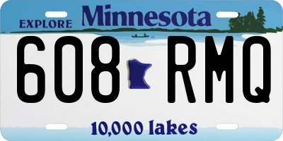 MN license plate 608RMQ