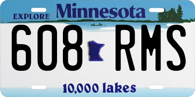 MN license plate 608RMS