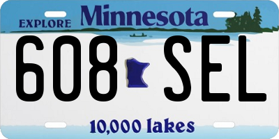 MN license plate 608SEL