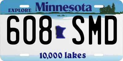MN license plate 608SMD