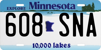 MN license plate 608SNA