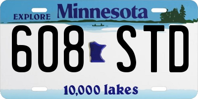 MN license plate 608STD