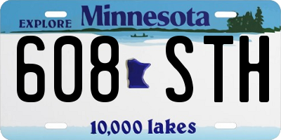 MN license plate 608STH