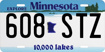 MN license plate 608STZ